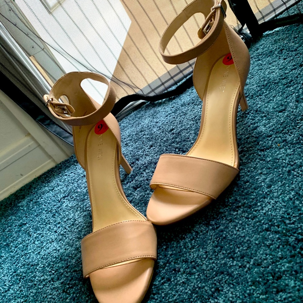 Cream high heels